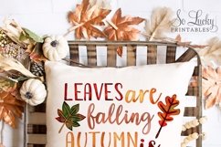 Leaves are falling autumn watercolor sublimation design Product Image 2