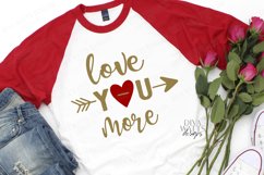 Love You More - Valentine's Day - Arrow - SVG Cut File PNG Product Image 1