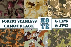 6 Seamless Military Forest Camouflage Product Image 1