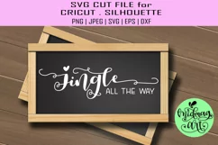 Jingle all the way sign svg, christmas wood sign svg Product Image 1