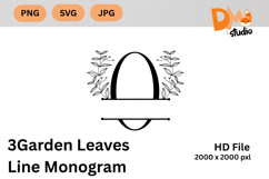 3Garden Leaves Line Monogram Product Image 1