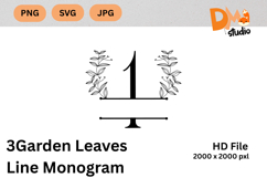 3Garden Leaves Line Monogram Product Image 1
