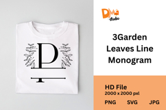 3Garden Leaves Line Monogram Product Image 1