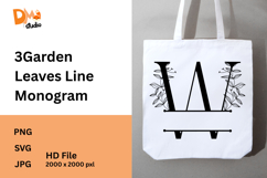 3Garden Leaves Line Monogram Product Image 1