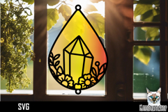 Suncatcher Car Charm Crystal gem SVG, Hanging Ornament SVG Product Image 1