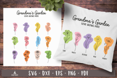 Grandmas Garden Birth Flower SVG PNG design
