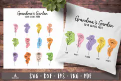 Grandmas Garden Birth Flower SVG PNG design