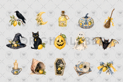 Italian Halloween Lemon Clipart Product Image 3