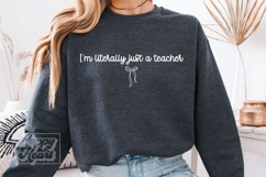 Literally Just A Teacher SVG PNG - Coquette Teacher Gift Product Image 4