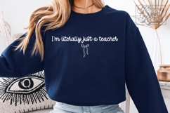Literally Just A Teacher SVG PNG - Coquette Teacher Gift Product Image 6