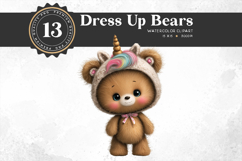Dress Up Teddy Bears Costume Clipart Set Product Image 4