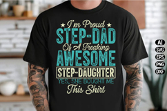 Father Day Gift T-shirt Step Dad Svg Design Product Image 1