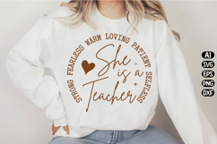 She is a Teacher Svg Design Product Image 3