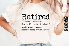 Retired Definition Funny Retirement Svg Design Product Image 3