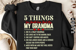 5 things you should know about my grandma Svg Design Product Image 1