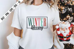 Winter Blessing Svg, Christmas Svg Designs Product Image 3