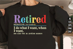 Retired Definition Funny Svg Design Product Image 1