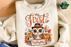 My First Thanksgiving Sublimation PNG Designs Product Image 4