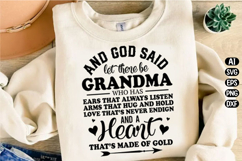 And God Said Let There Be Grandma Svg Design Product Image 3