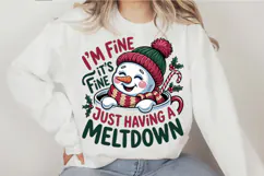 Funny Quote Cute Snowman Christmas PNG Designs Product Image 3