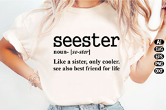 Seester Definition Sister Svg Design Product Image 1