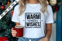 Warm Winter Wishes Svg, Christmas Svg Designs Product Image 3