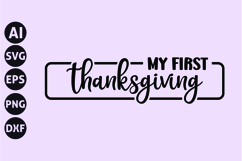 My first thanksgiving Svg, Fall Svg, Autumn Svg Product Image 1