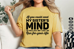 If think you could read my sister Svg Design Product Image 3