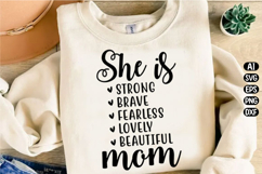 She is Mom Svg Design Product Image 3