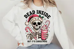 Dead Inside But It is Christmas PNG Designs Product Image 3