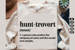 Hunt-Trovert Definition Funny Hunting Svg Design Product Image 3