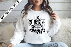 I Am Capable Worthy Enough Svg, Motivation Svg Designs Product Image 1