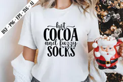 Hot Cocoa and Fuzzy Socks Svg, Christmas Svg Designs Product Image 2