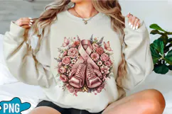Breast Cancer with boxing gloves PNG Designs Product Image 1