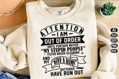 Attention I am out of order Svg Design Product Image 1