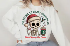 Funny Waiting for Santa Snowman PNG Designs Product Image 3