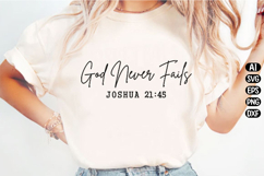 God Never Fails Trendy Christian Svg Design Product Image 3