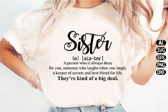 Sister Dictionary Sign Svg Design Product Image 1