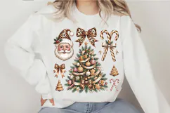 Coquette Santa Sublimation PNG Designs Product Image 3