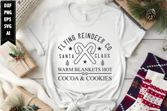 flying reindeer co. santa claus warm blankets hot cocoa & co Product Image 3