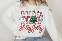 Christmas Goose Holly Jolly PNG Designs Product Image 3