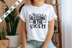 There's a Blessing in the Storm Svg, Inspirational Svg Product Image 1