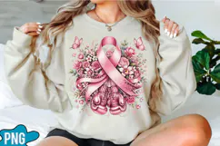 Breast Cancer with boxing gloves PNG Designs Product Image 3