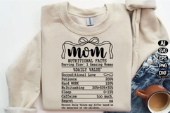 Mom Nutritional Facts Svg Design Product Image 3