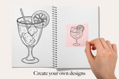 25 Cocktails Procreate Stamps Product Image 4