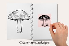 50 Mushroom Procreate Stamps Brushes Product Image 3