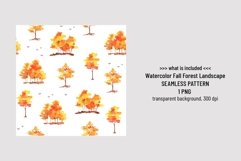 Fall Forest Landscape Creator. Watercolor clipart PNG Product Image 3