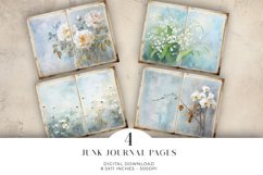 Watercolor Flowers Junk Journal Digital Paper Bi-fold Product Image 1