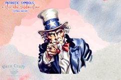 Patriotic Symbols Watercolor Sublimation Clipart Product Image 4
