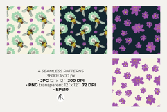 Rustic Chalk Floral and Honeybee Patterns Product Image 2